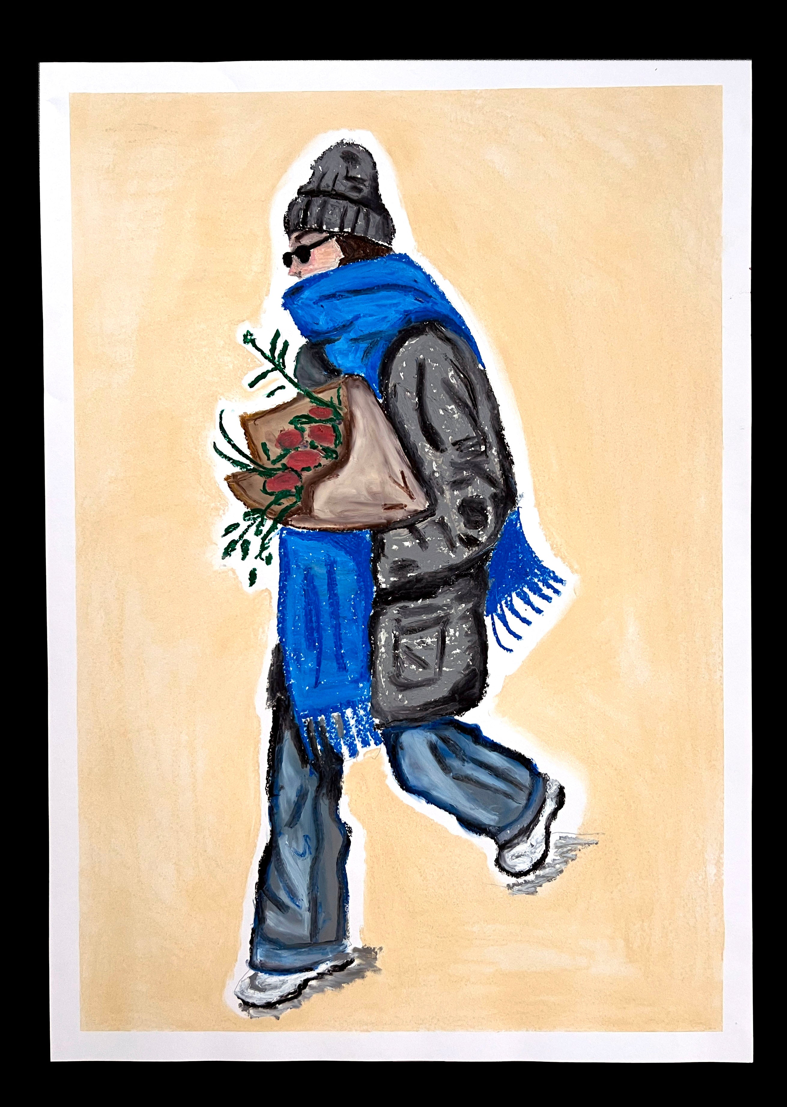 Blomster, Original 59 X 84 cm