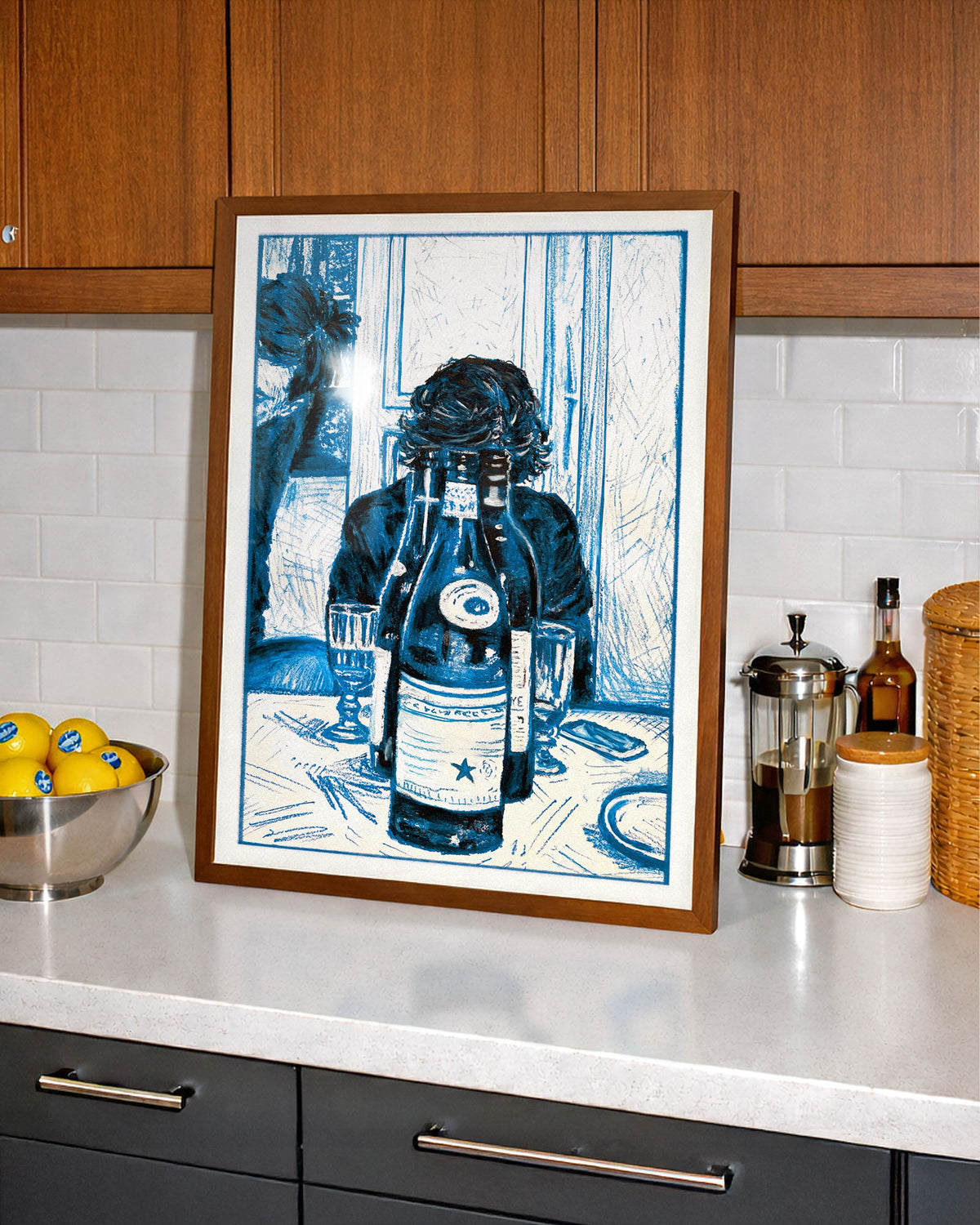 BLUE DRINKS - Fine Art Poster