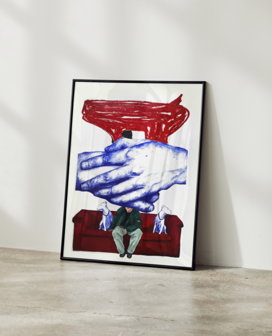 "Hender og bikkjer og pistol" Original 70X100