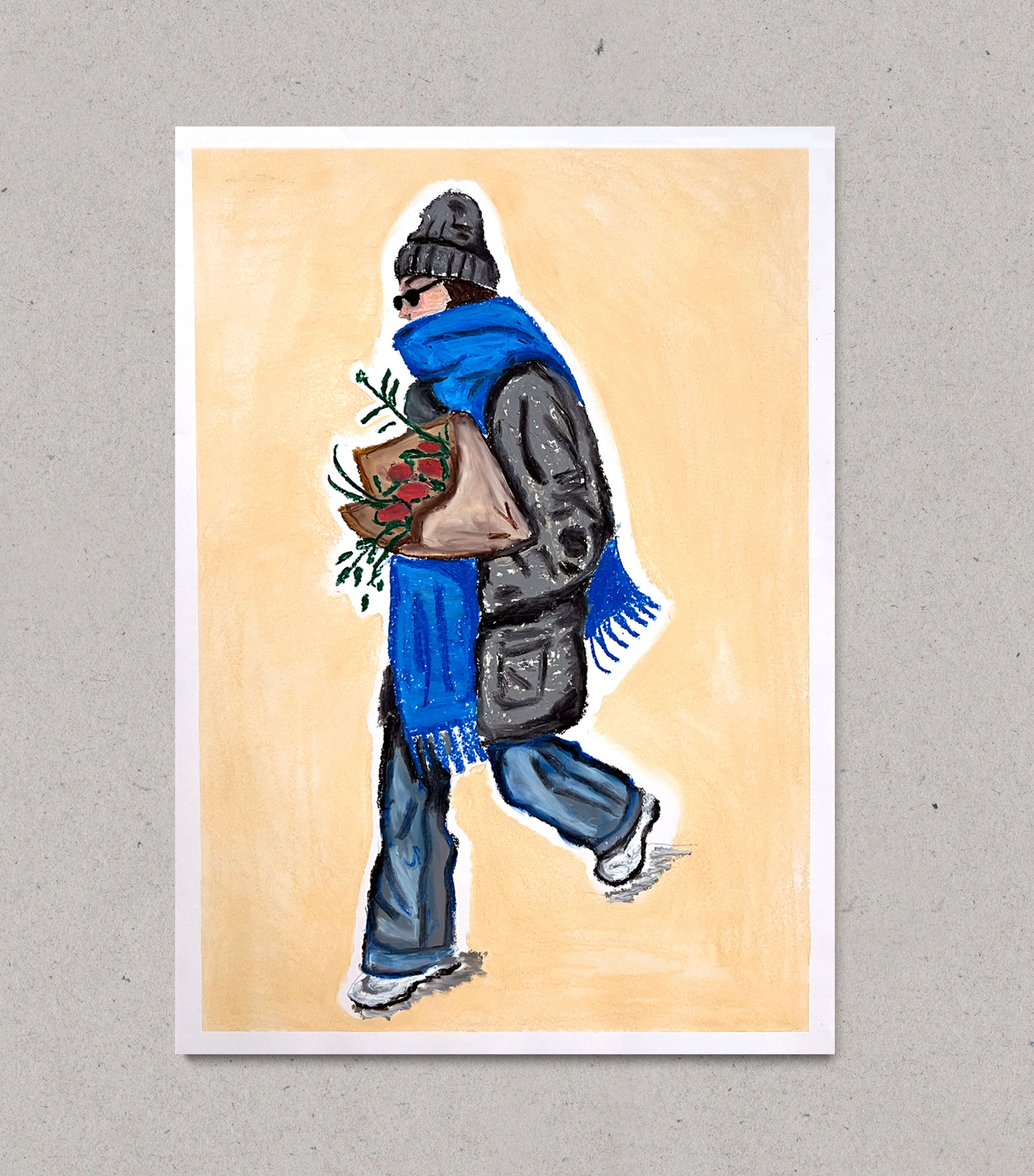 Blomster, Original 59 X 84 cm