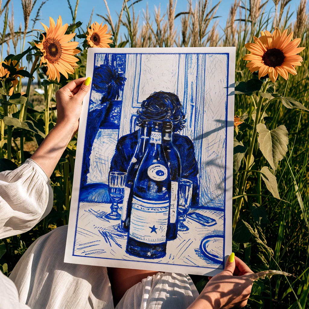 BLUE DRINKS - Fine Art Poster