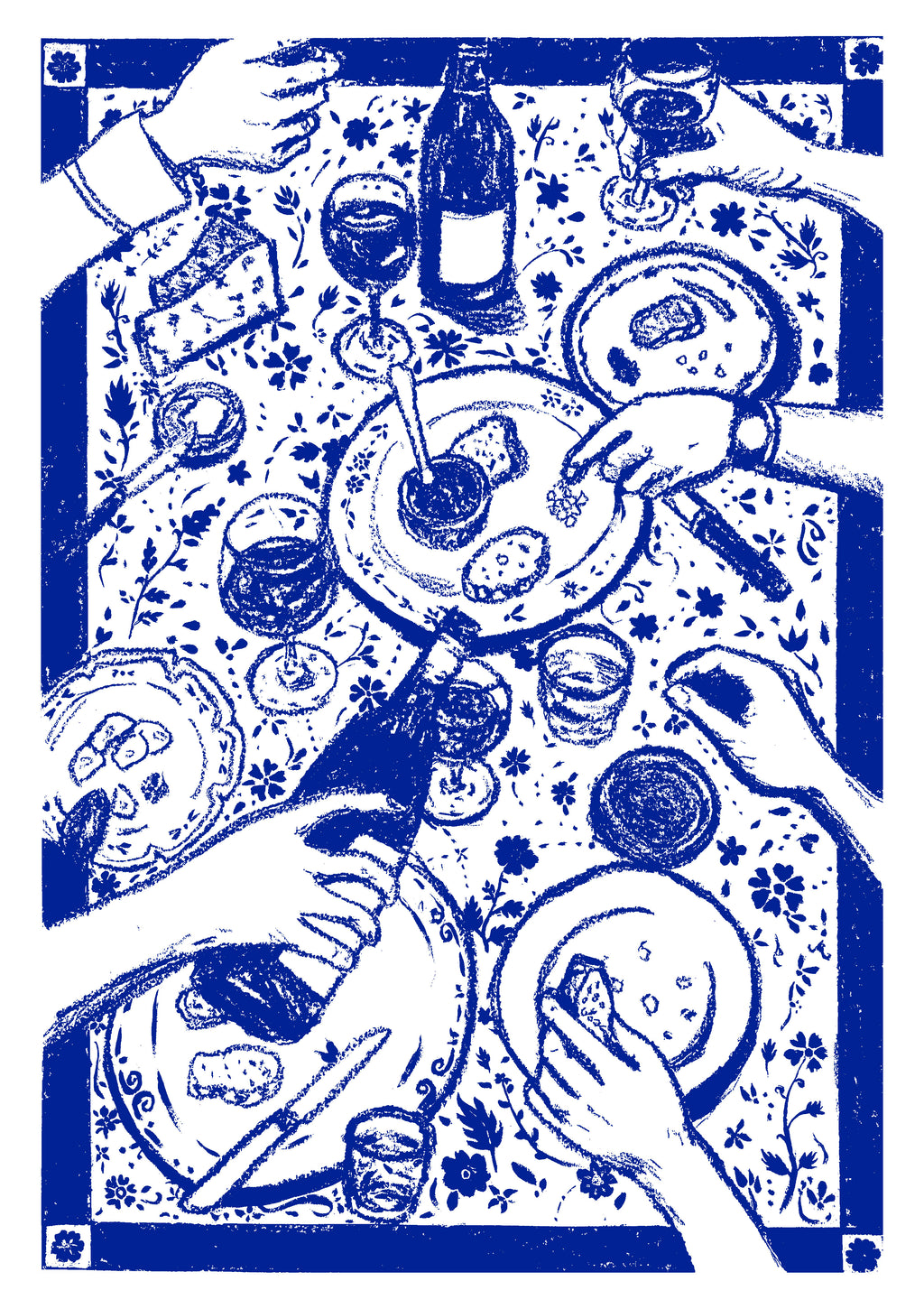 BLUE PARTY -Fine Art Print