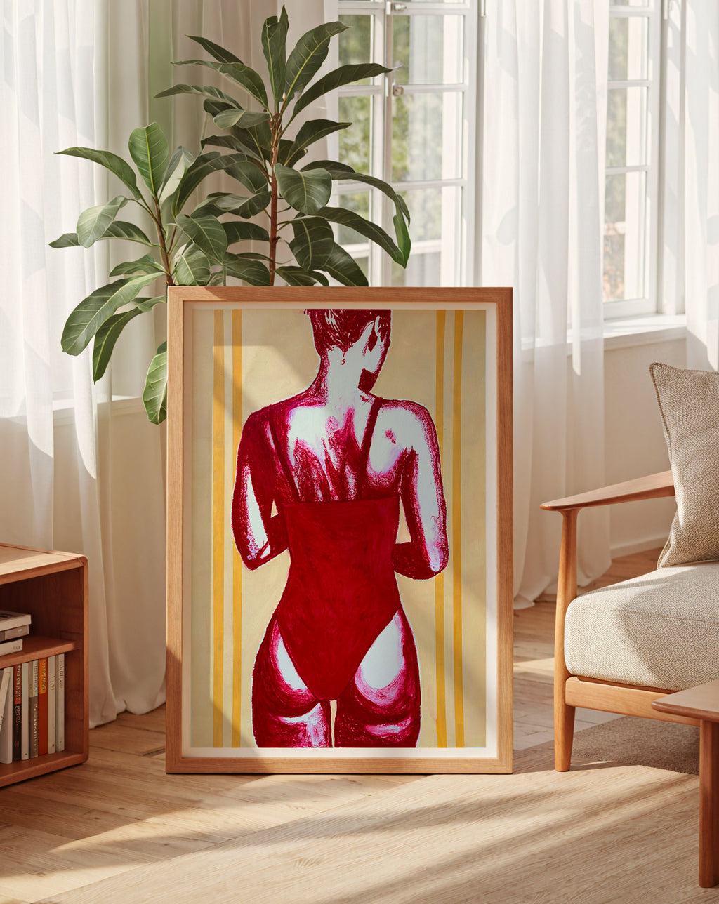RED SWIM, 70x100 cm